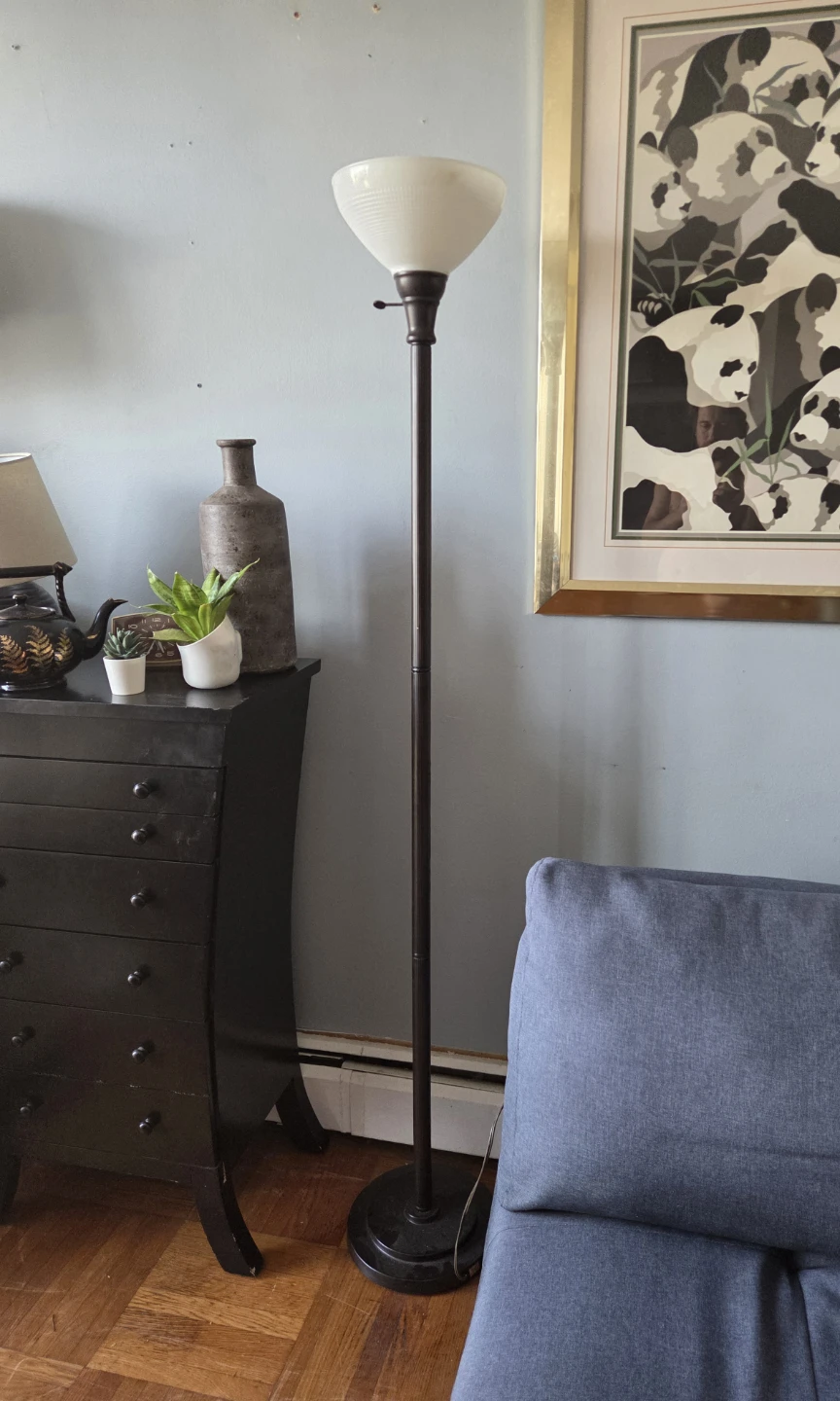 Vintage Milkglass Shade Torch Lamps - photo 3