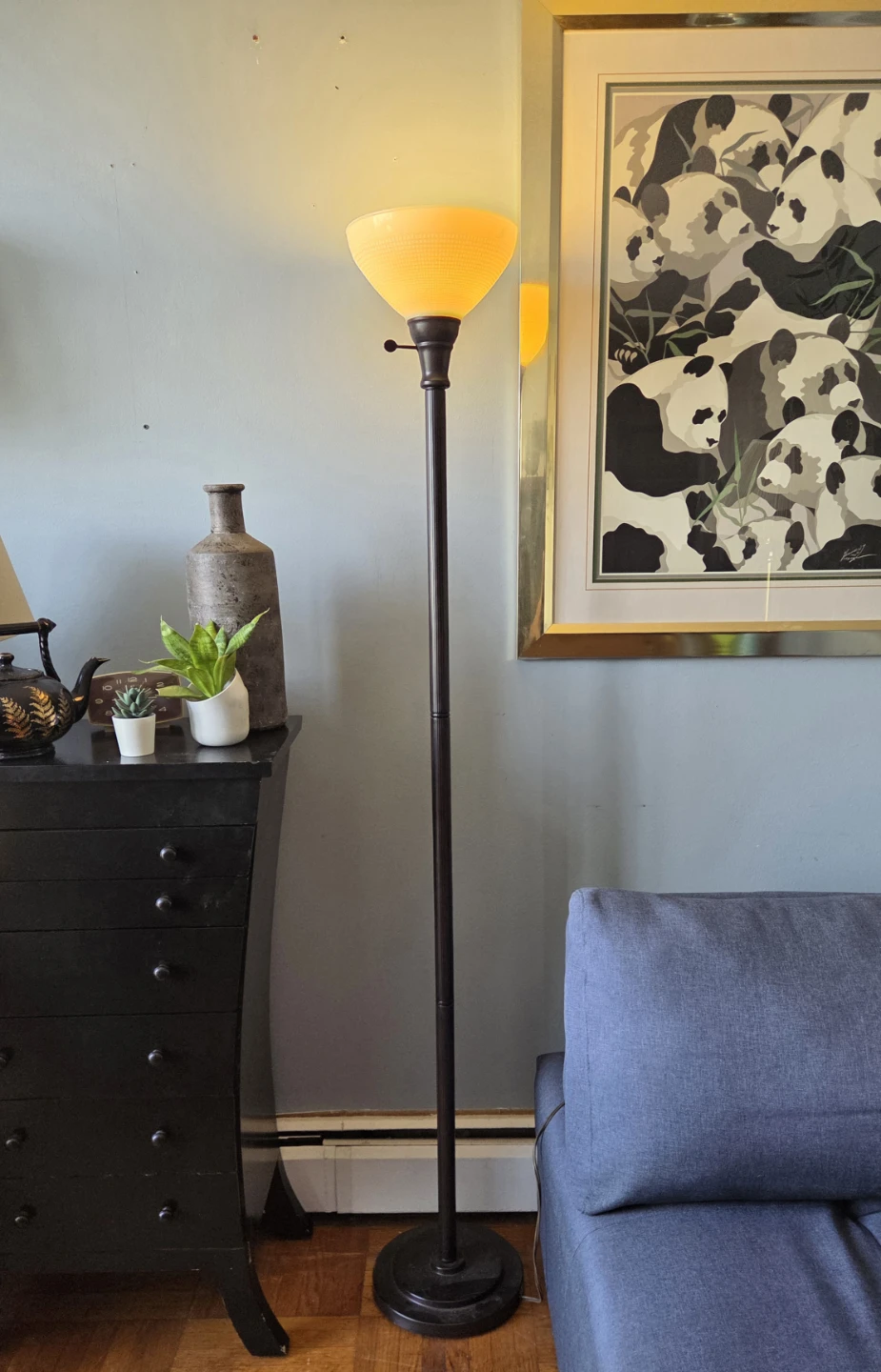 Vintage Milkglass Shade Torch Lamps - photo 5