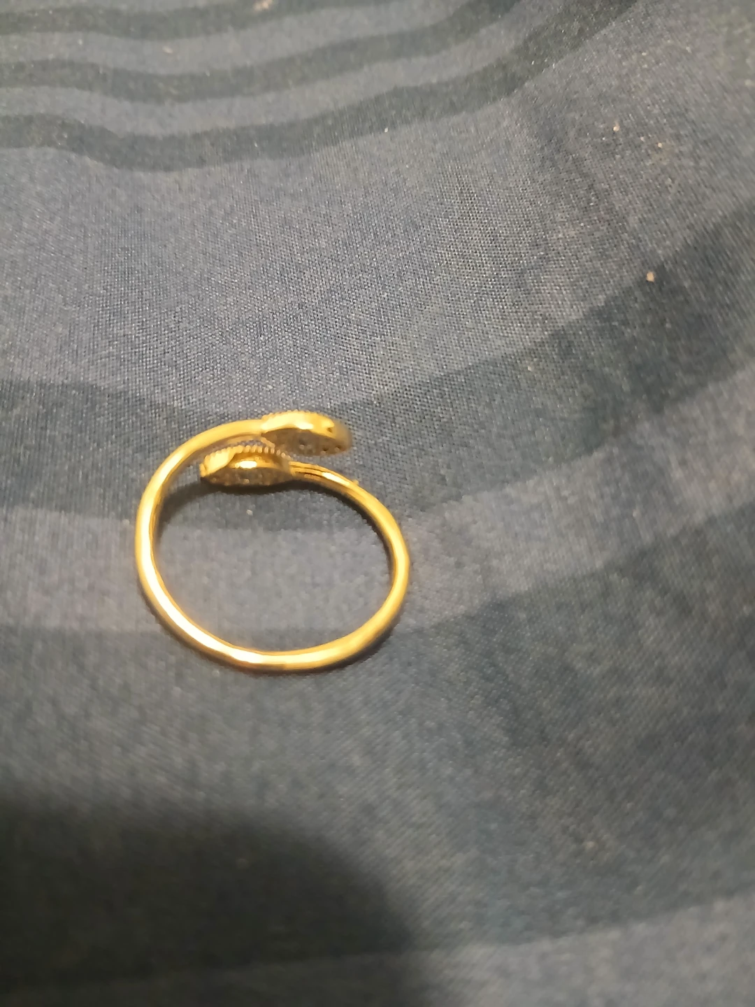 Blue Sapphire Snake Gold Ring - photo 4