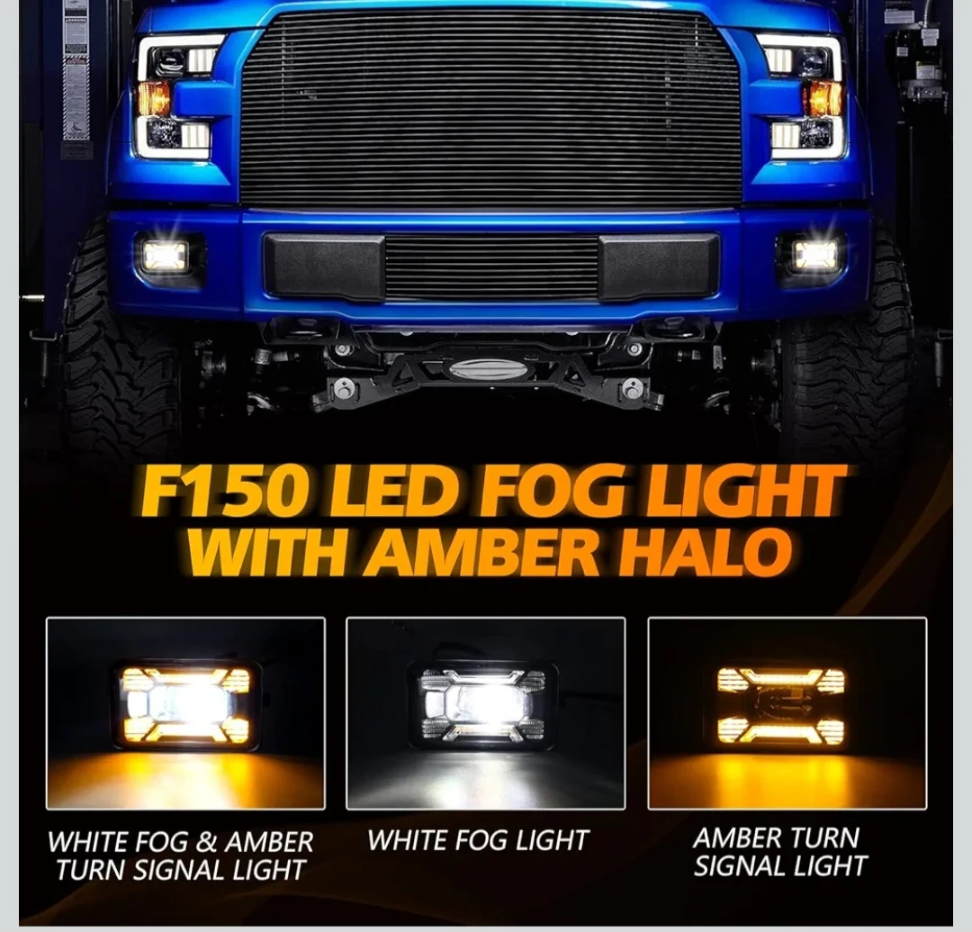 Brand New F150 LED Fog Light with Amber Halo (2015-2016) - photo 3