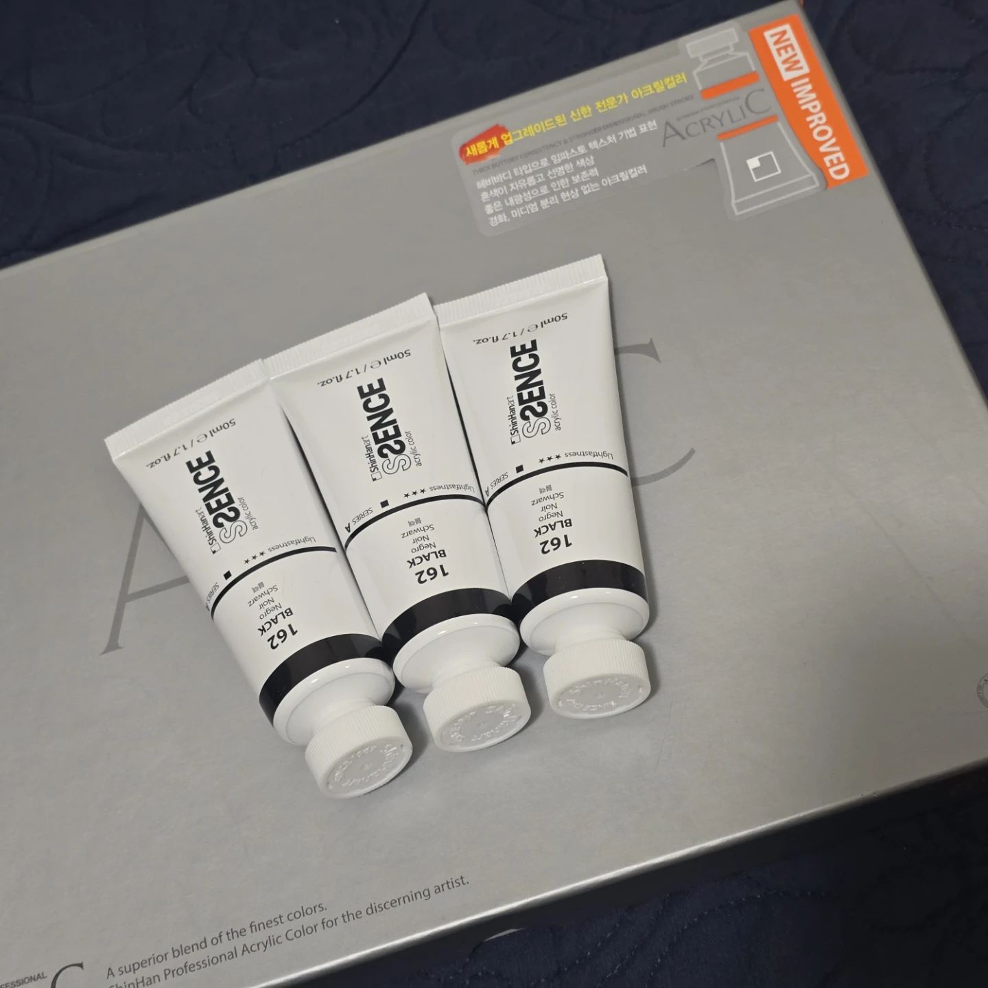 Acrylic Paint 24-Color Set + 3 Black (50ml) – Almost New - photo 3