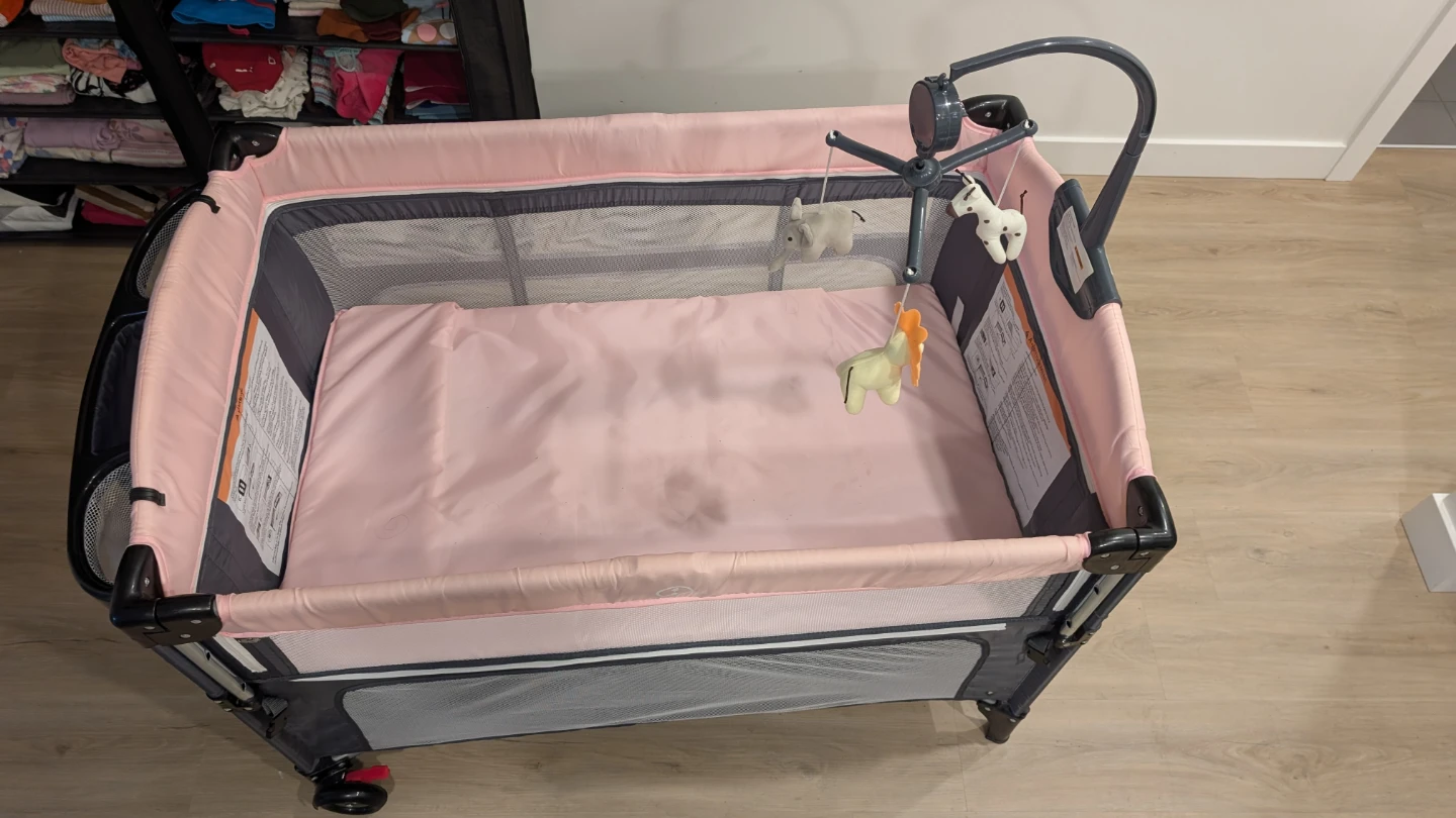 Pink Baby Playpen with Mobile - photo 2