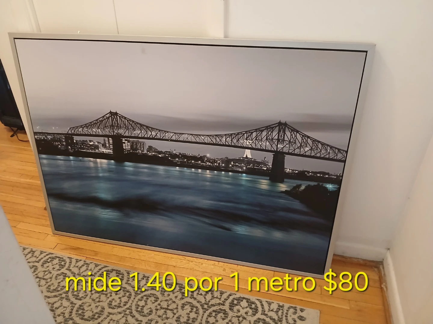 Large Framed Art Print - Bridge Scene