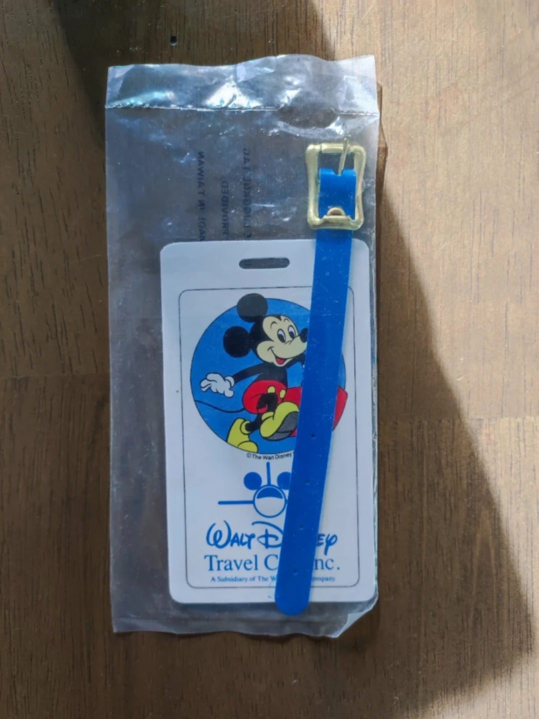 Walt Disney Travel Company Mickey Mouse Luggage Tag 1989 Vintage