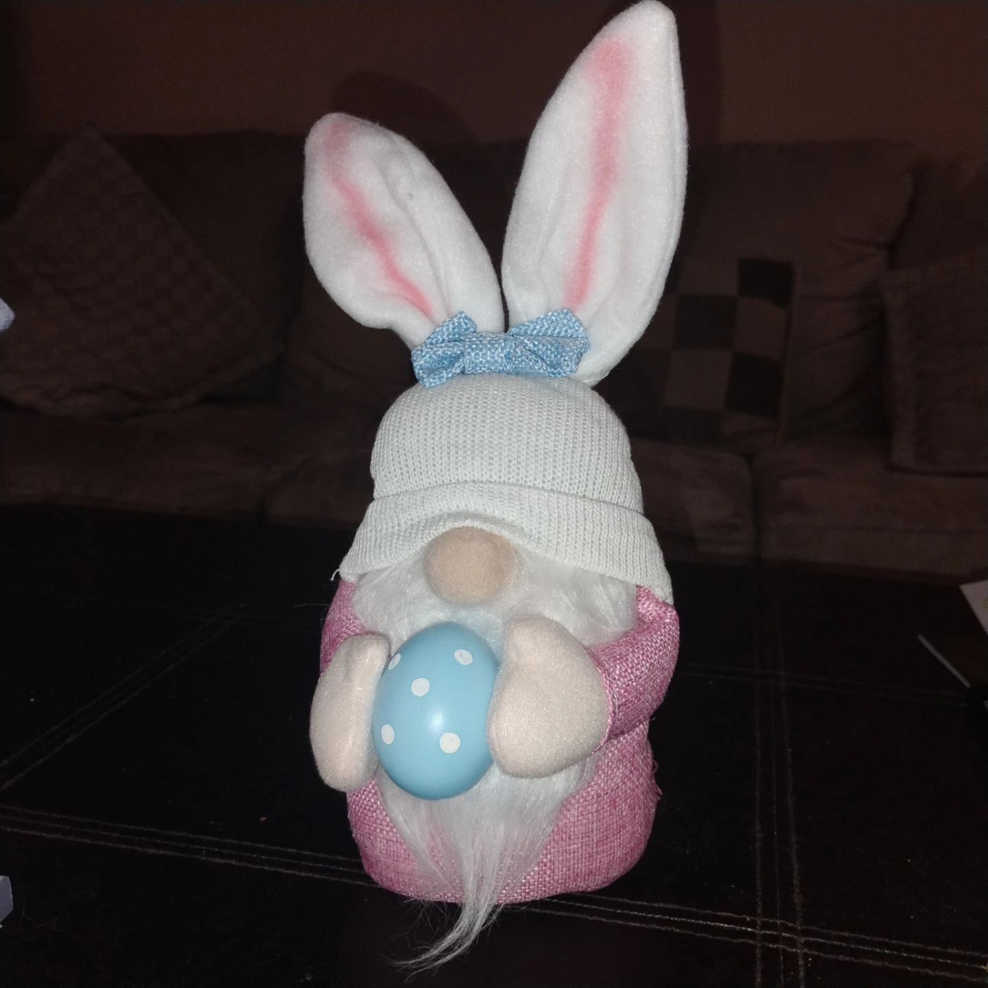Easter Gnome with Bunny Ears and Egg