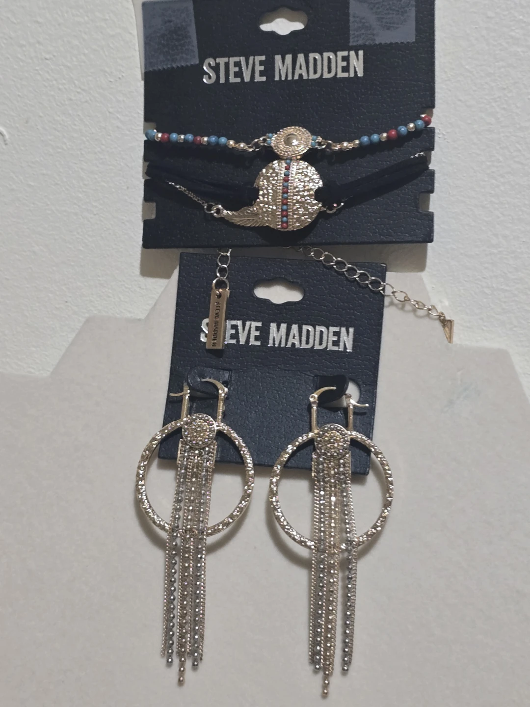 ​Steve Madden Jewelry Bundle - Boho Bracelets & Tassel Hoops - photo 4
