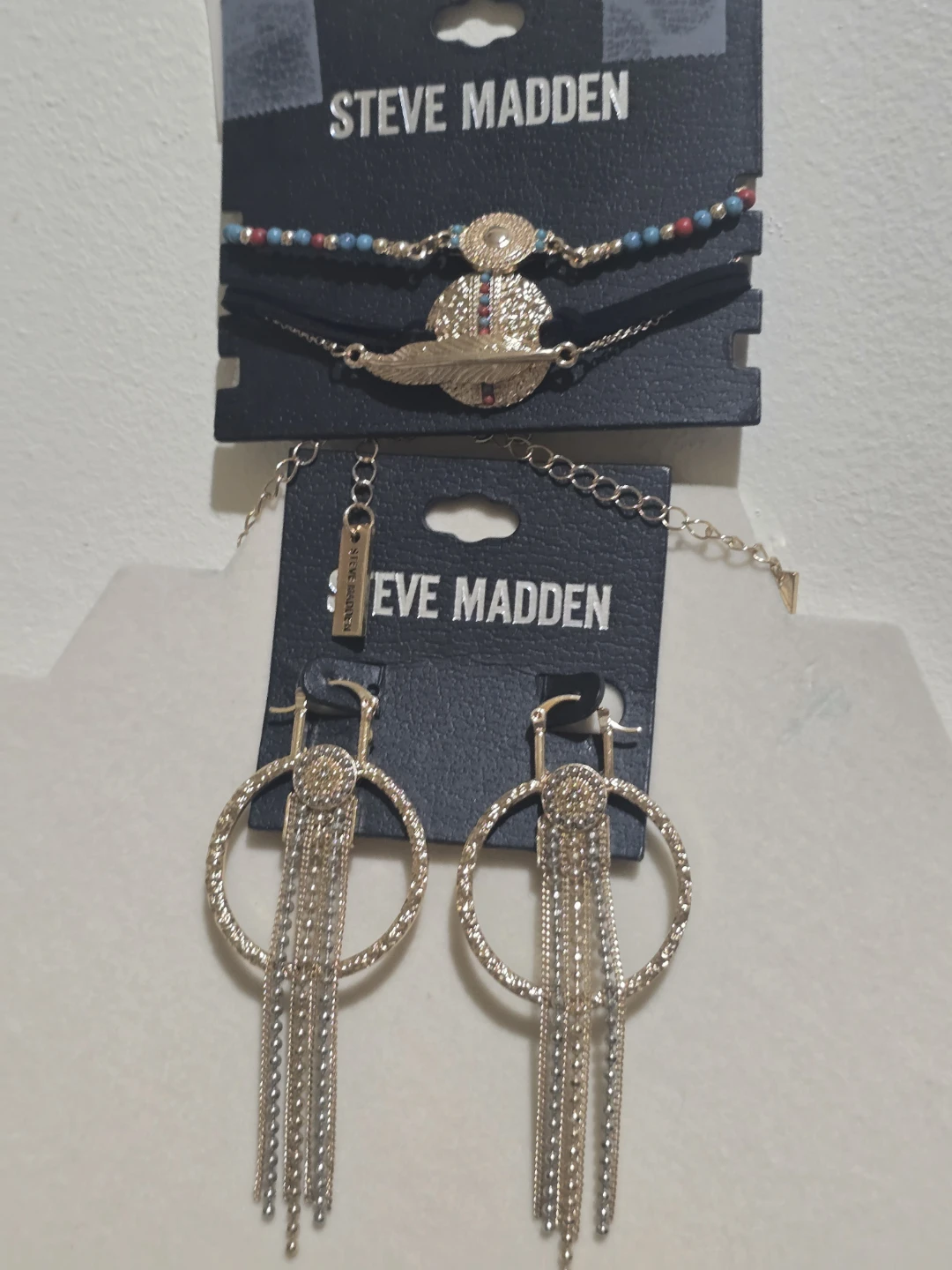 ​Steve Madden Jewelry Bundle - Boho Bracelets & Tassel Hoops - photo 5