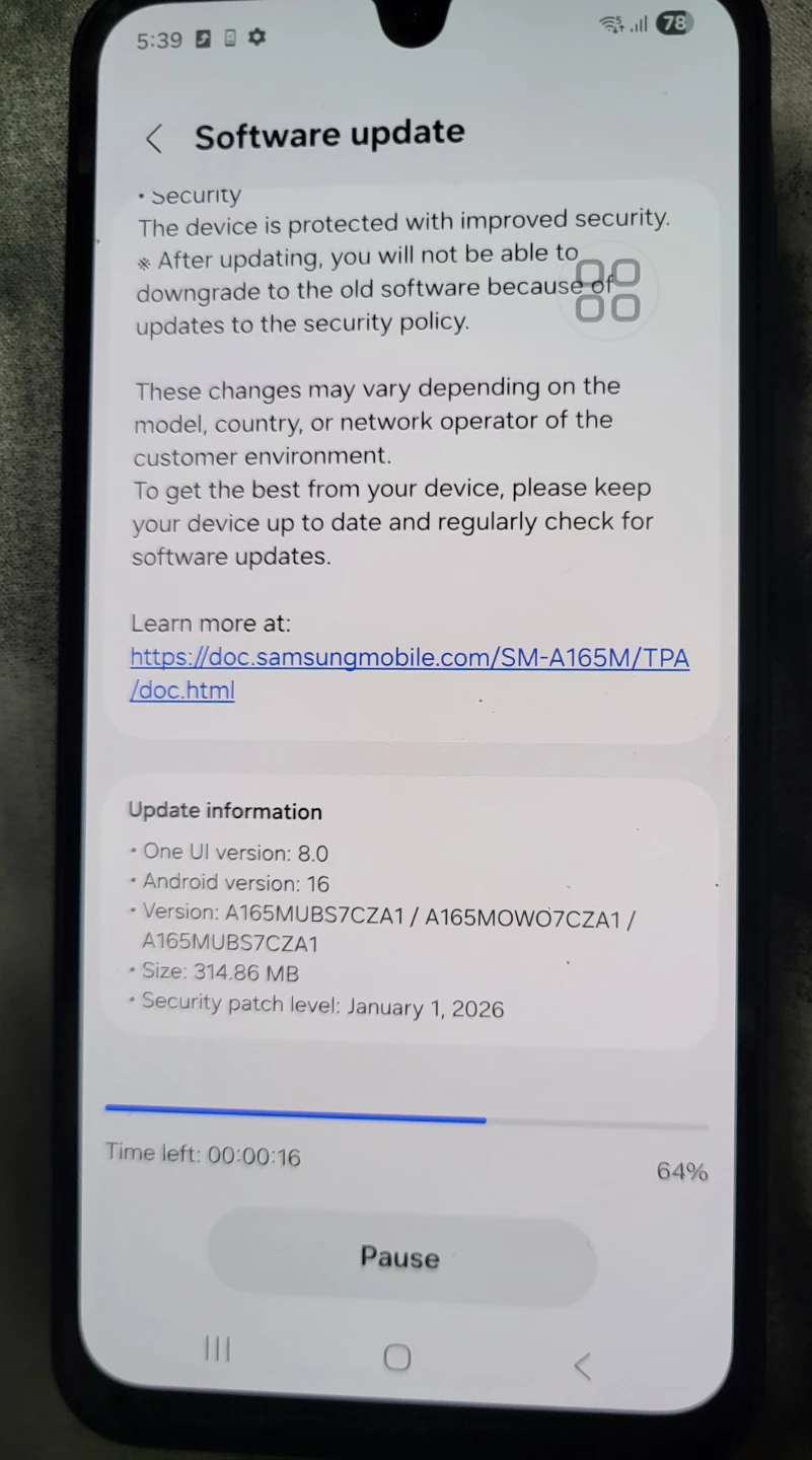 Samsung Galaxy A165M Smartphone - photo 4