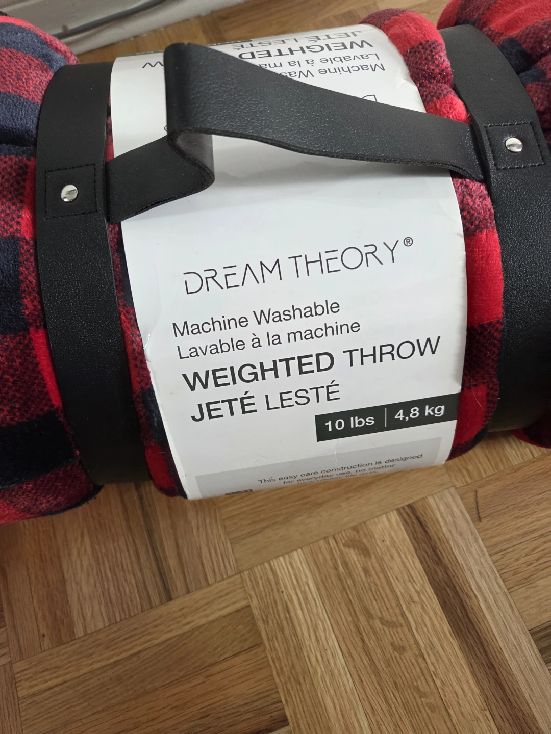 Dream Theory Weighted Throw - Red Buffalo Plaid - photo 2