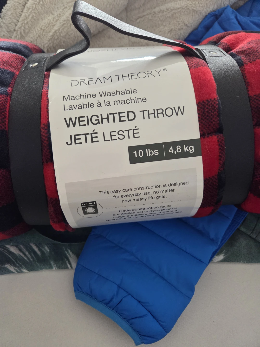 Dream Theory Weighted Throw - Red Buffalo Plaid - photo 3