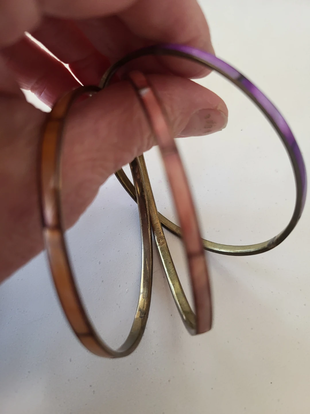 Set of 3 Inlaid Bangle Bracelets - photo 3