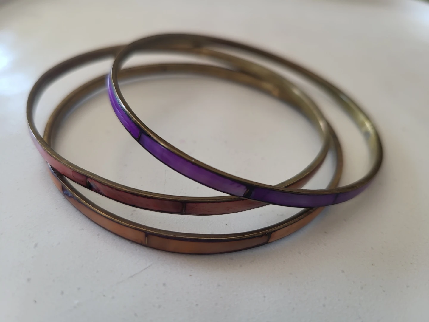 Set of 3 Inlaid Bangle Bracelets - photo 4