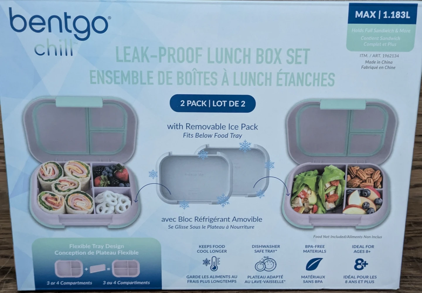 Bentgo Chill Leak-Proof Lunch Box Set - 2 Pack