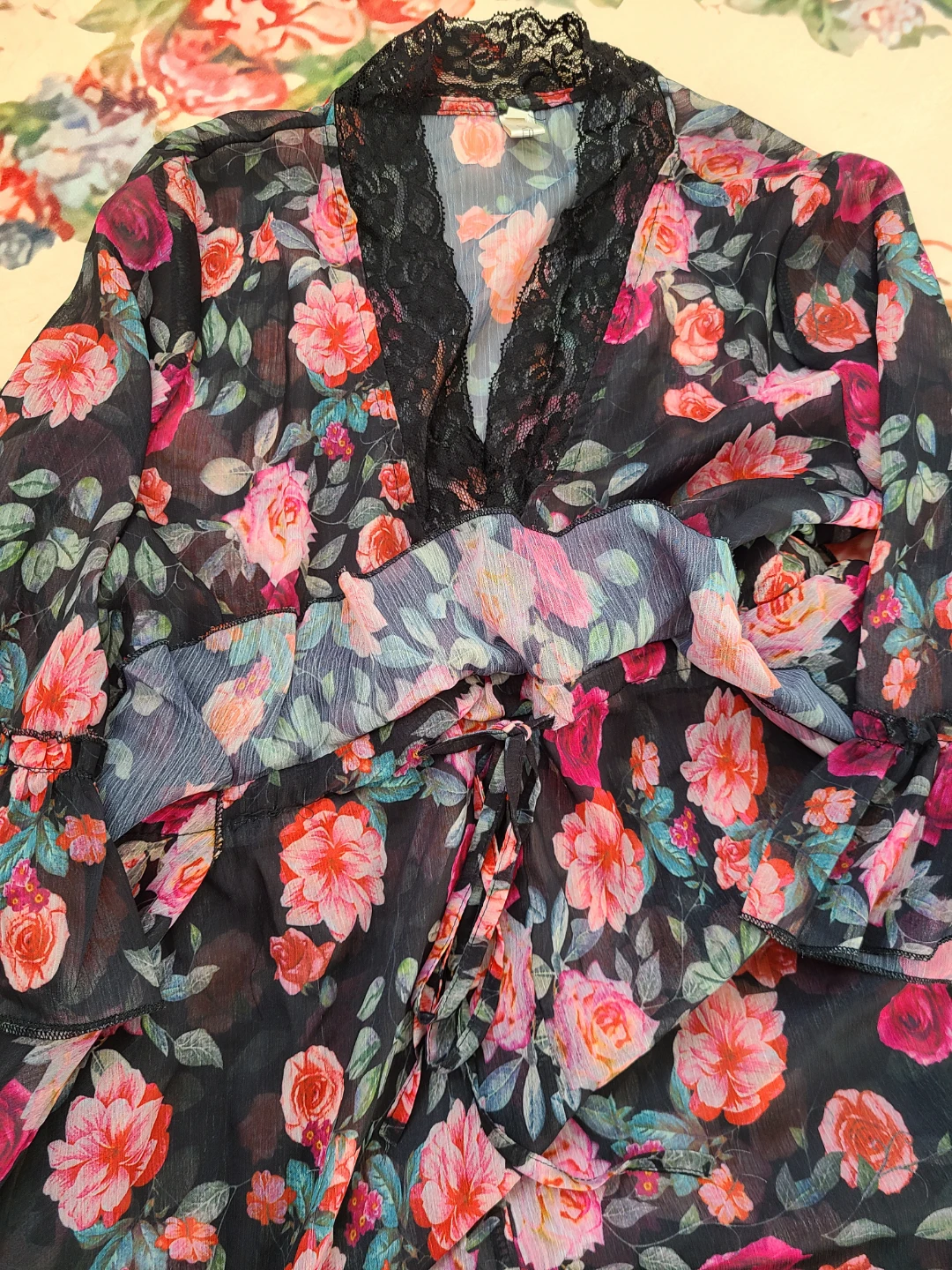 Floral Midi Dress with Lace Detail🏆 - photo 3