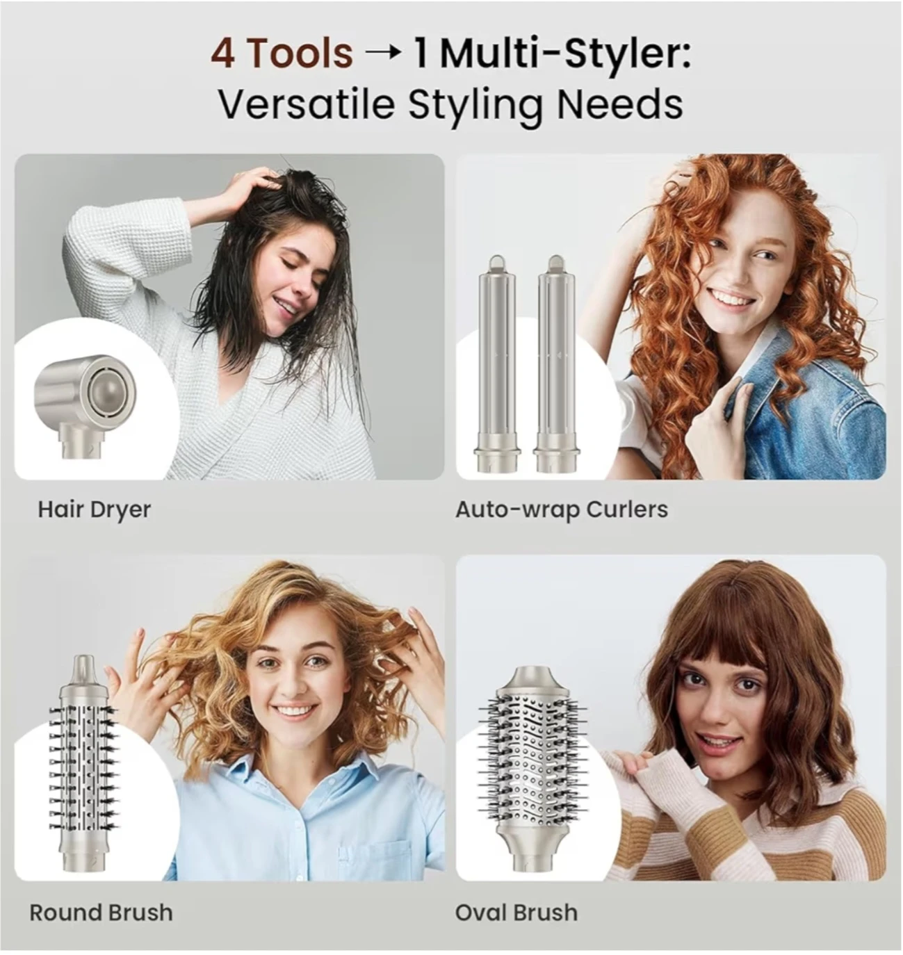 MESCOMB 5 IN 1 Hot Air Styler Hair Dryer Brush - photo 4