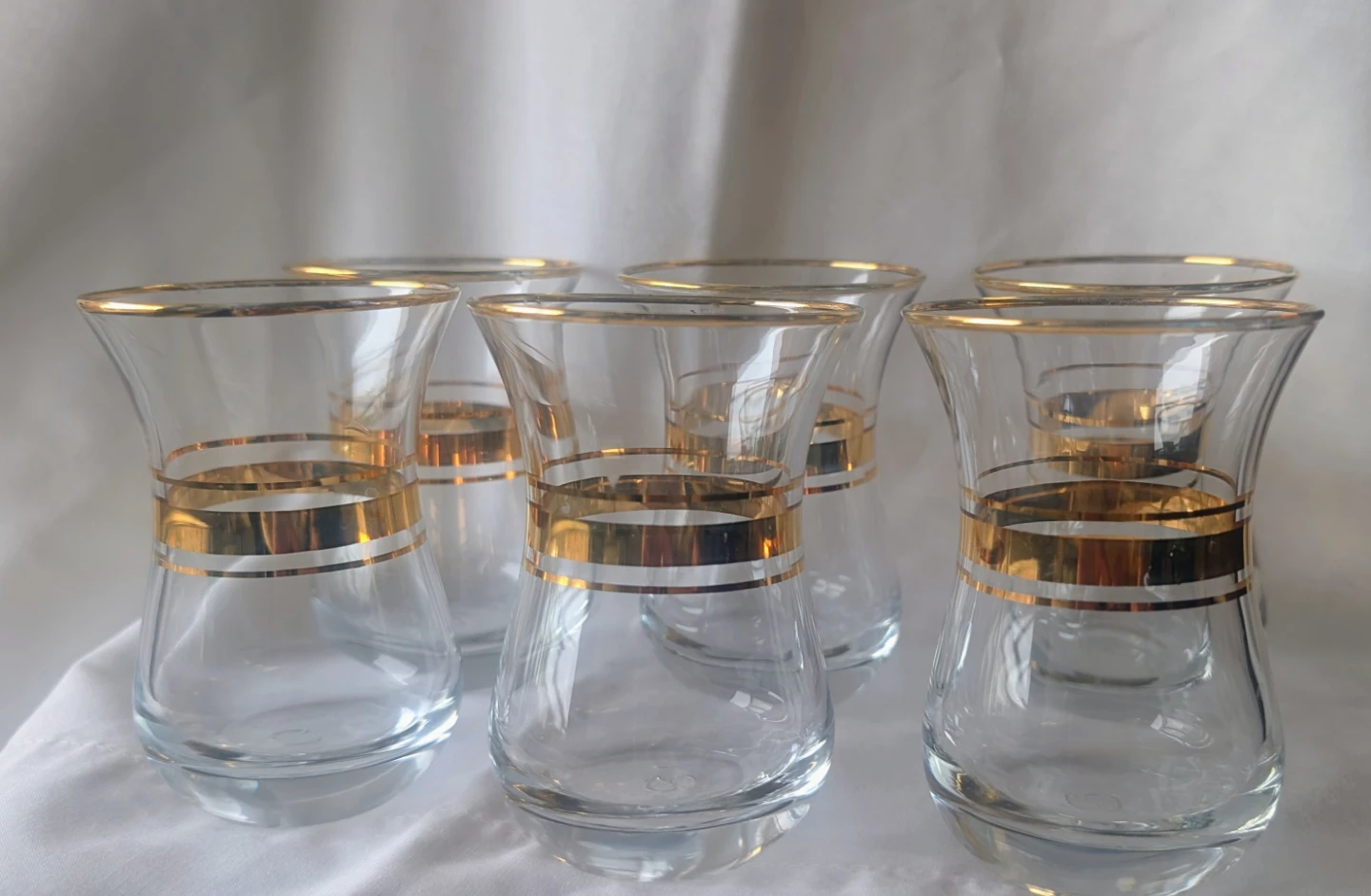 Set of 6 Gold Trimmed Tea Glasses - photo 2