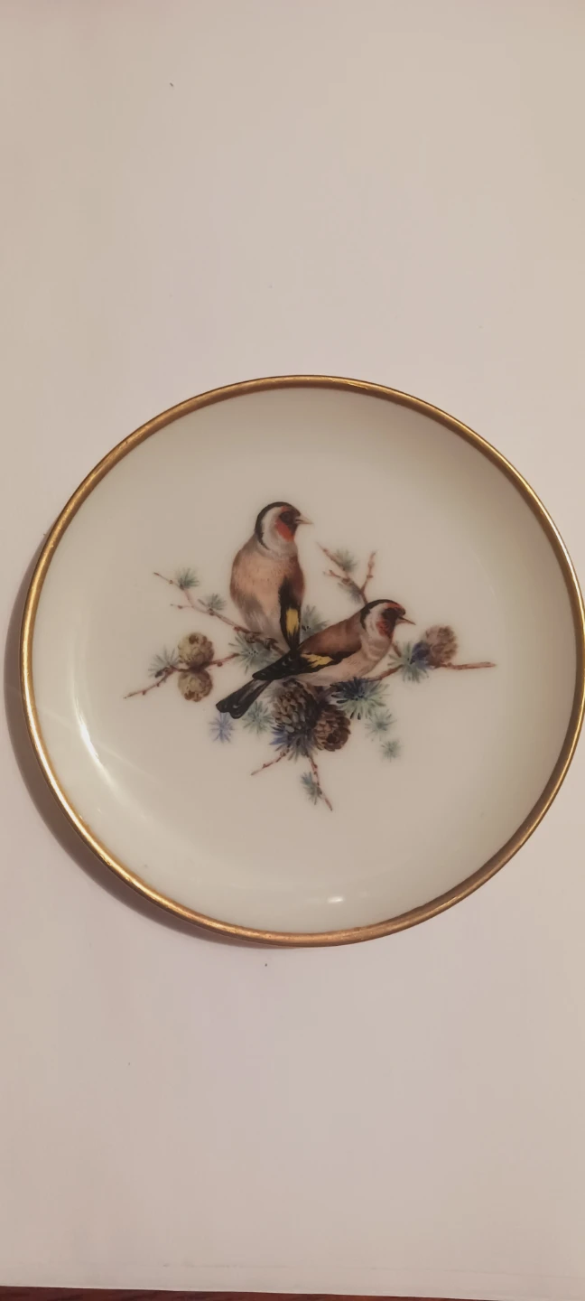 AK Vogel Western Germany Gold Rimmed Mini Plate - photo 2