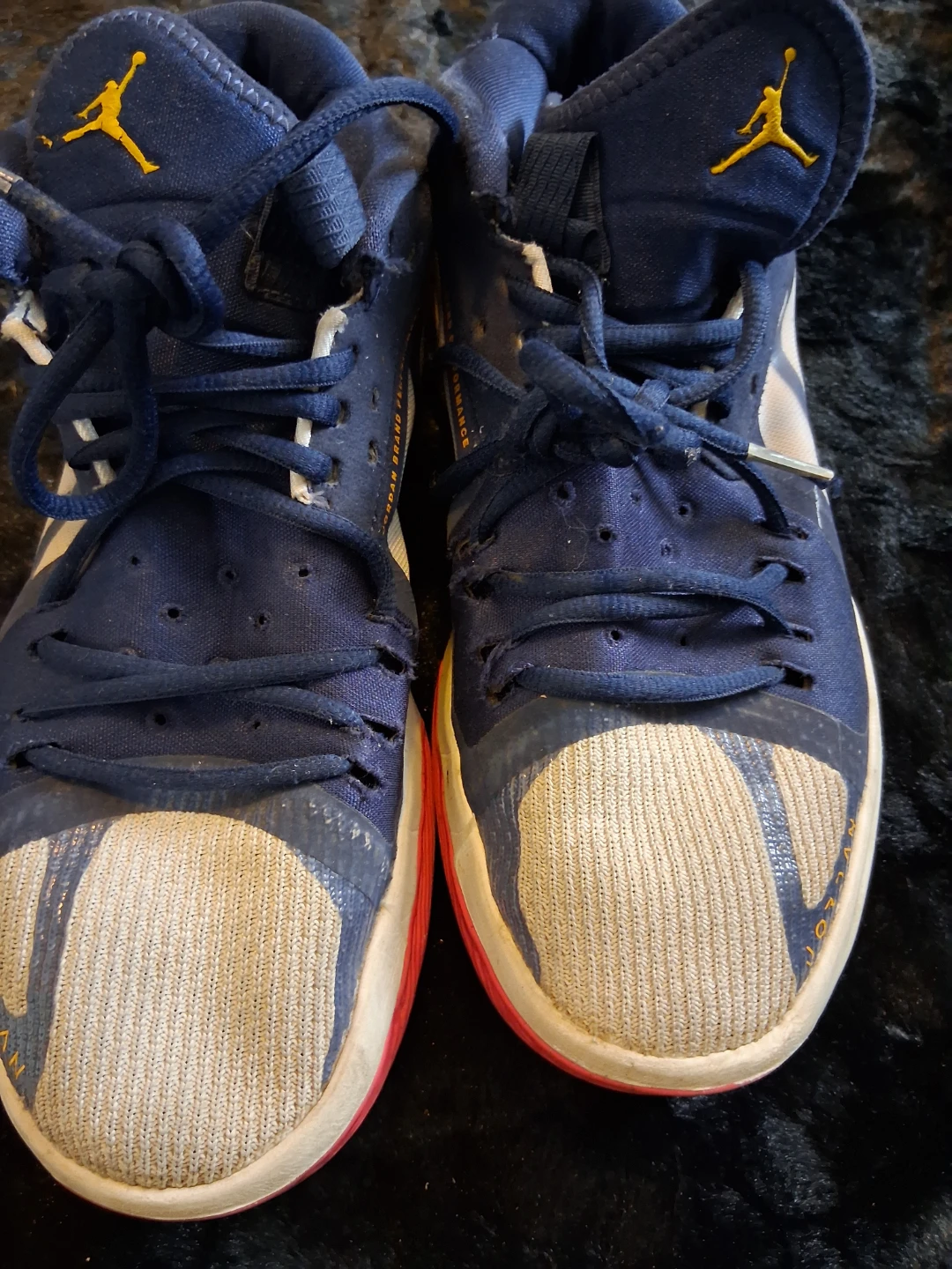 Jordan Blue and White Basketball Shoes - photo 4