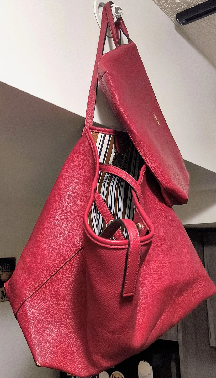 Guess Tote Handbag with Pouch (Red) - photo 3