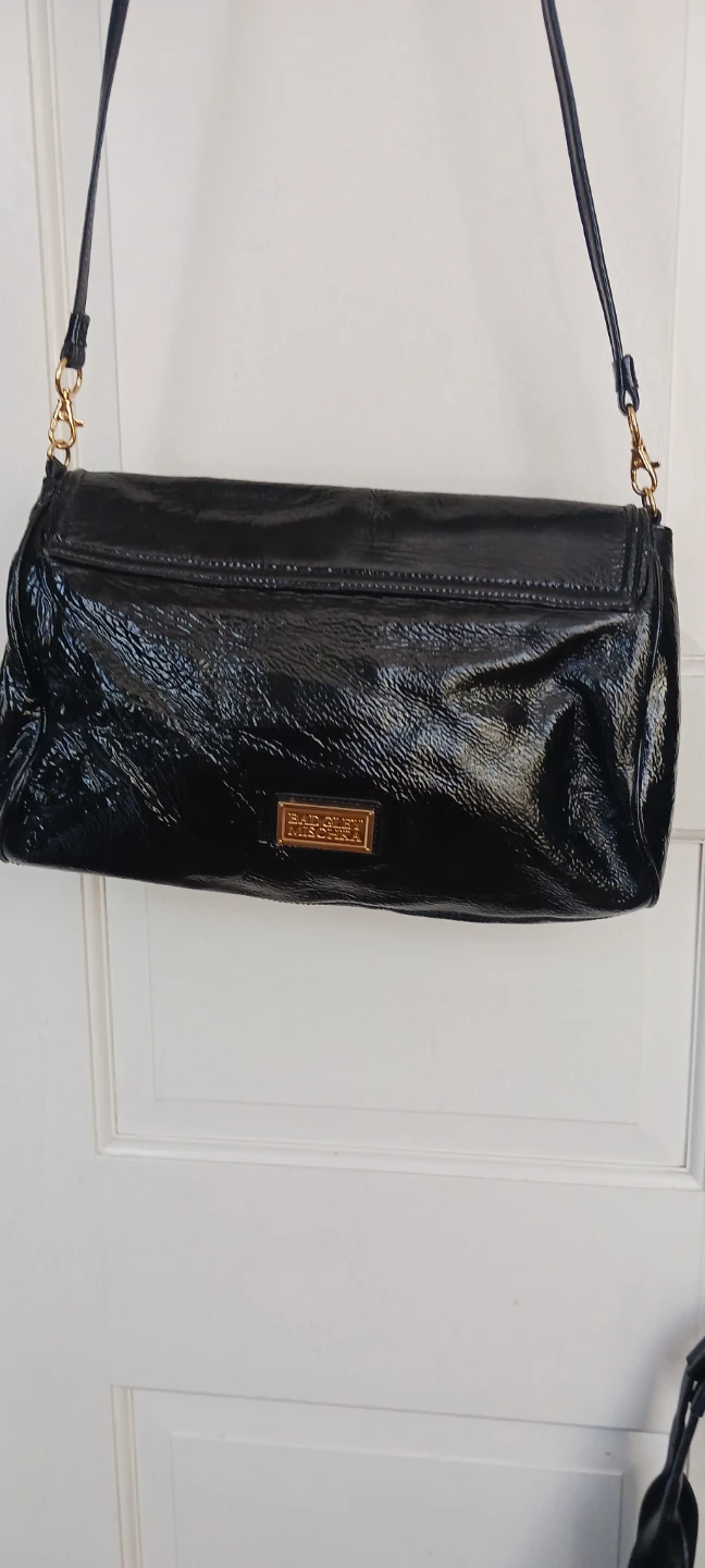 BADGLEY MISCHKA Black Patent Leather Crossbody Handbag - photo 4