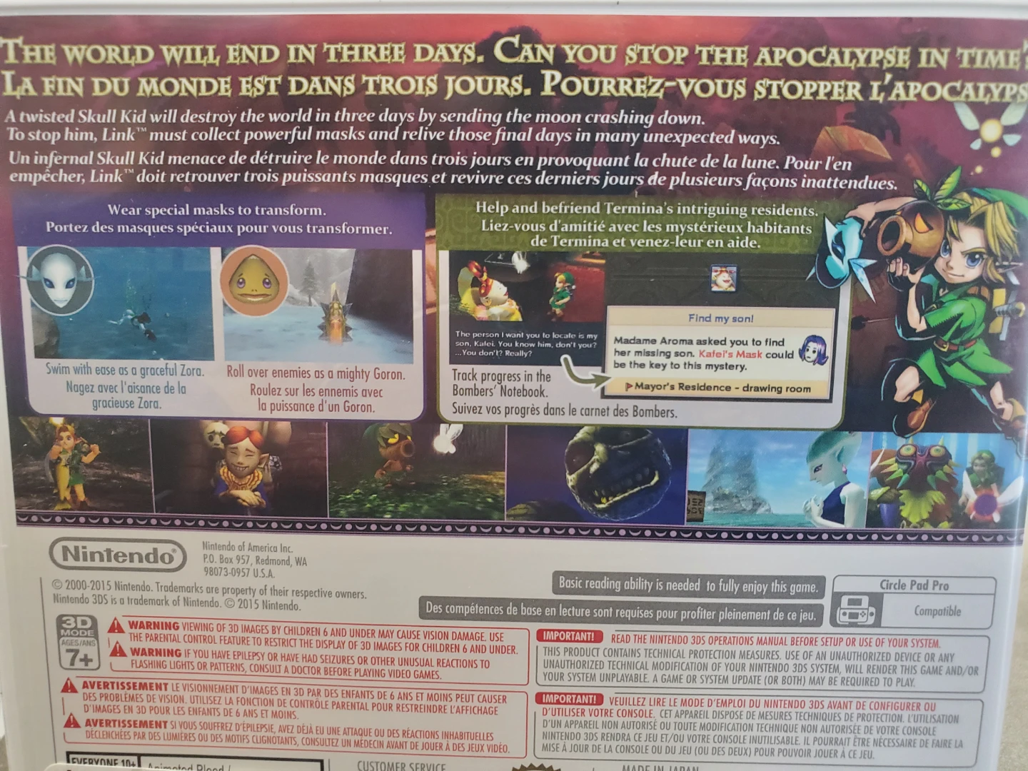 The Legend of Zelda: Majora's Mask 3D Nintendo 3DS Game - photo 2