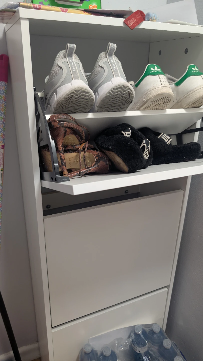 White Shoe Cabinet Storage Organizer - photo 2