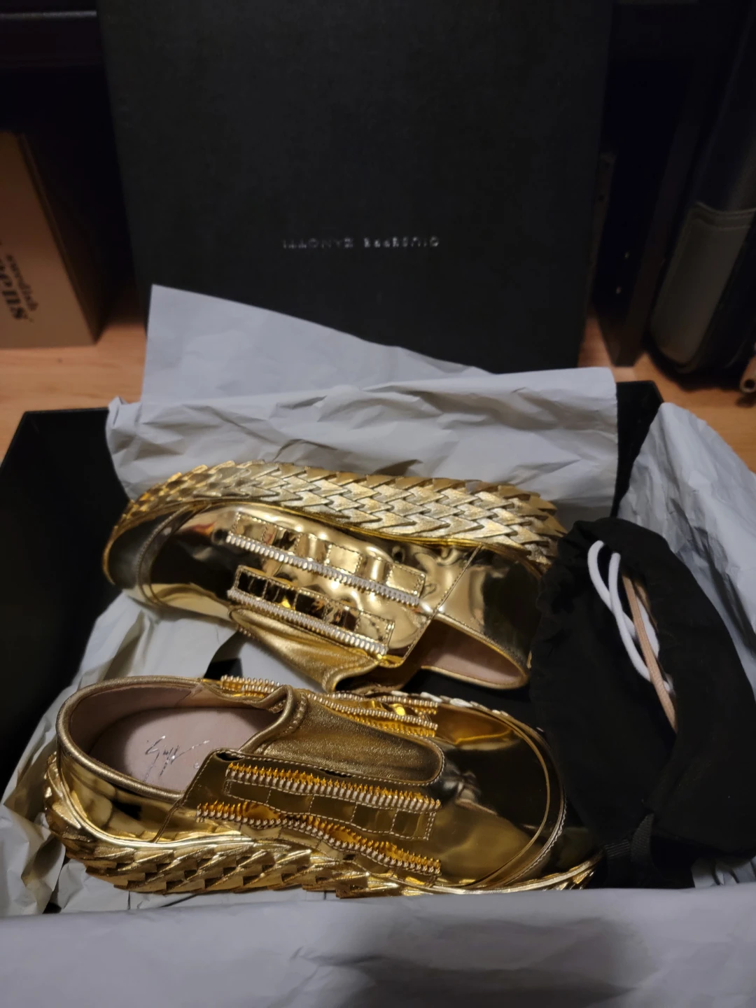 Giuseppe Zanotti Gold Sneakers
