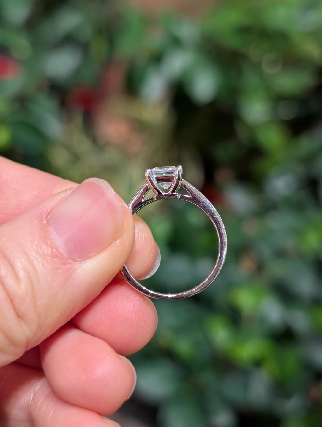 1ct princess cut moissanite ring - size 6 - photo 3