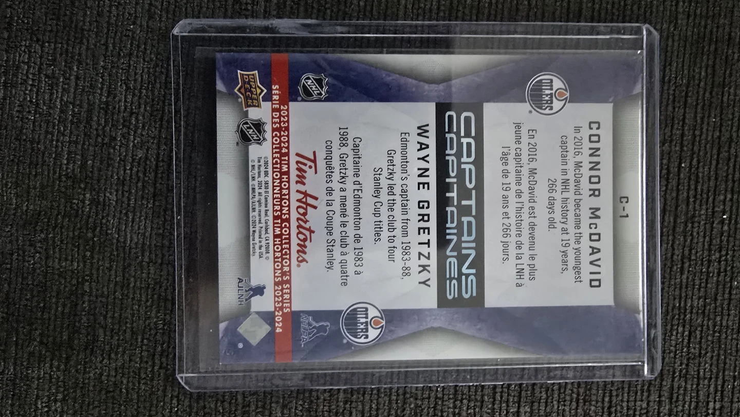 2023-2024 Tim Hortons Captains Wayne Gretzky & Connor McDavid - photo 3