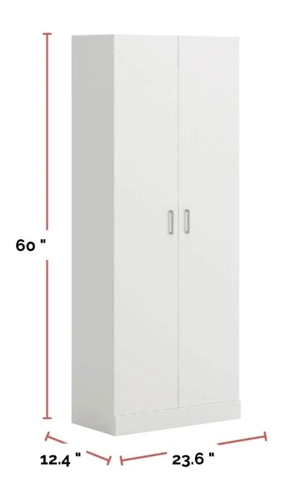 White Two-Door Storage Cabinet - photo 3