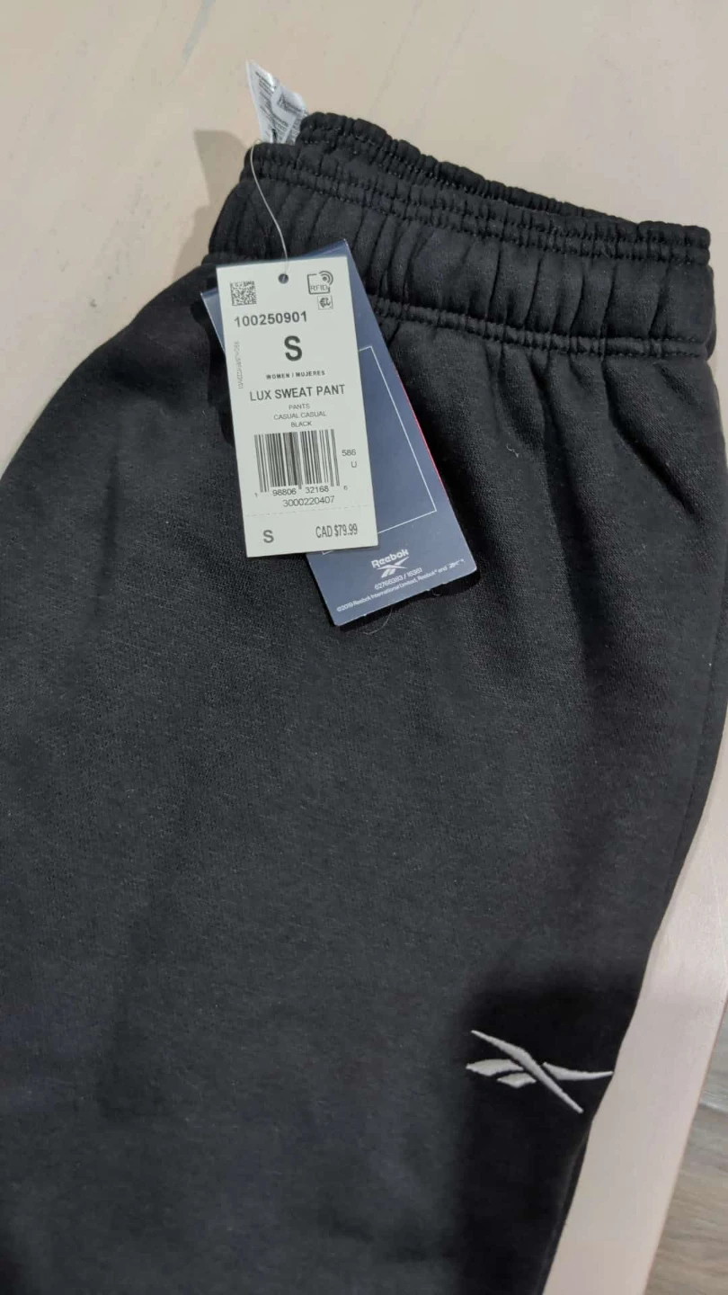 Reebok Lux Sweat Pants - Black - Size S - photo 2