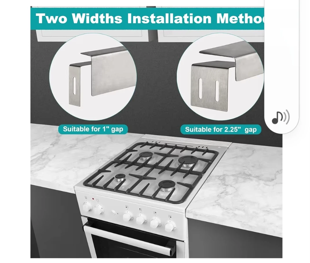 30" Stove Gap Filler,Slide-in Range (Silver) - photo 3