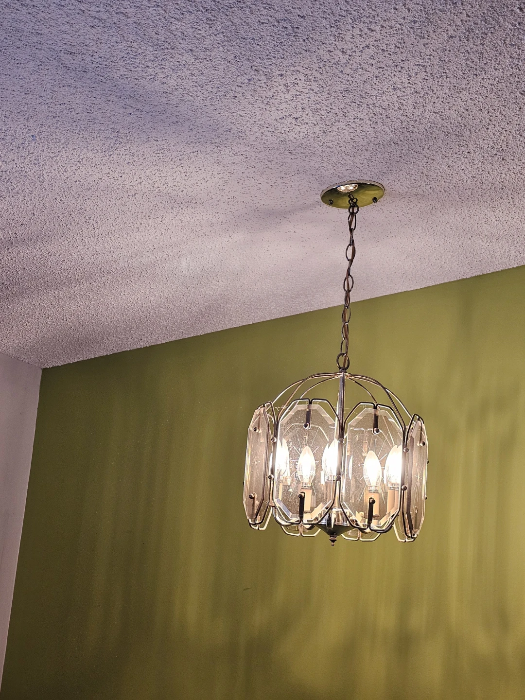 Vintage Chandelier with Glass Panes - photo 4