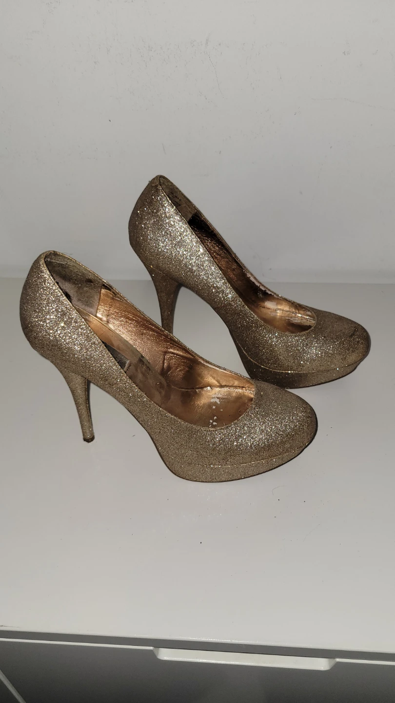 Steve Madden Glitter High Heels - Gold - photo 2