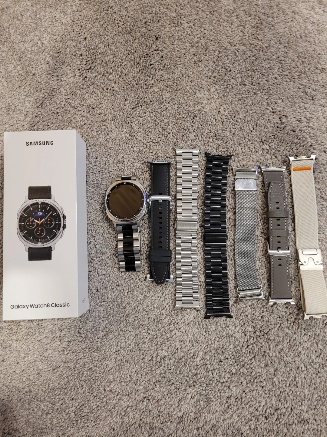 Samsung Galaxy Watch 8 Classic with extra bands