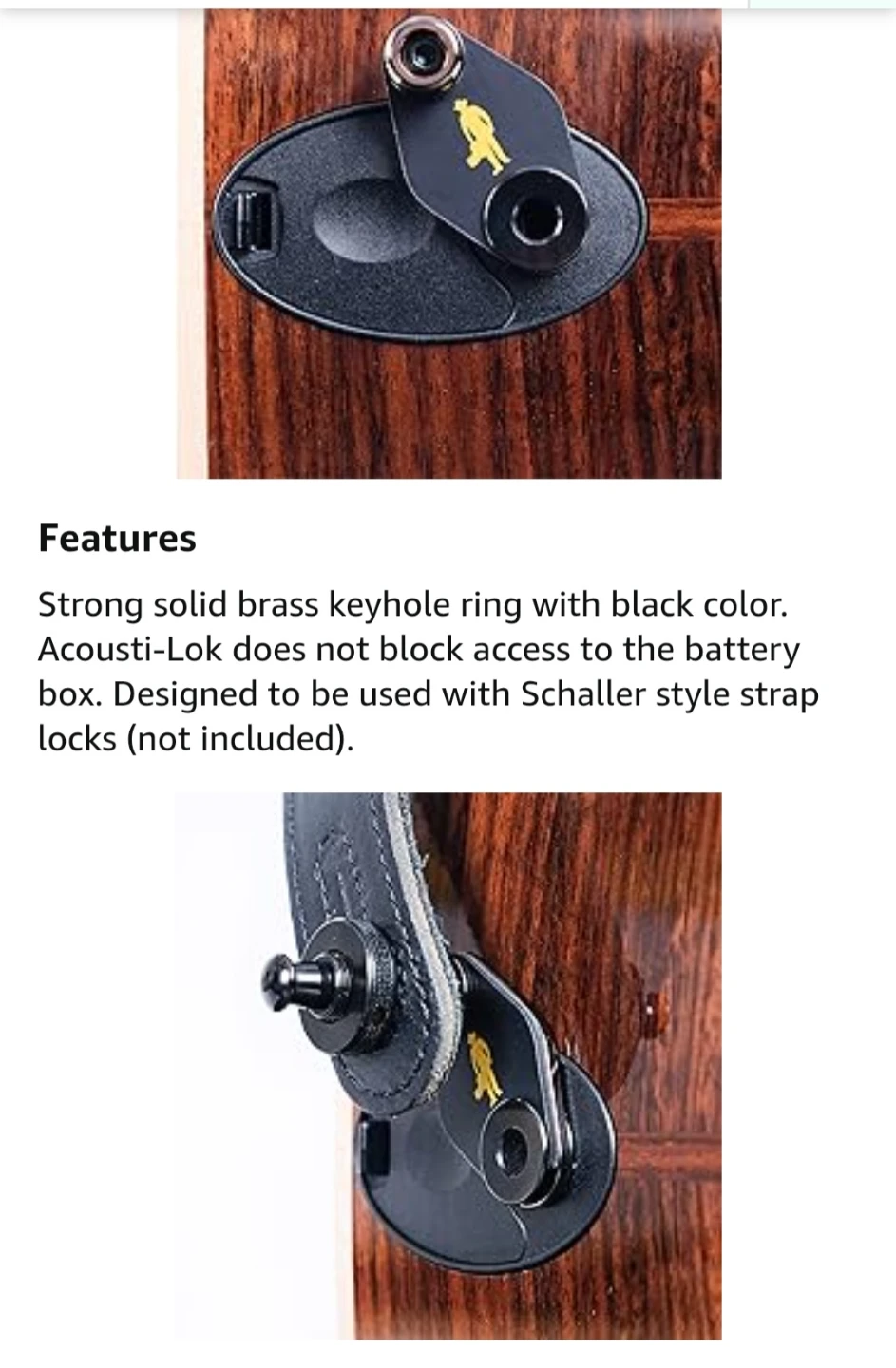 Music Nomad Acousti-Lok Strap Lock Adapter for Taylor Guitars - photo 3
