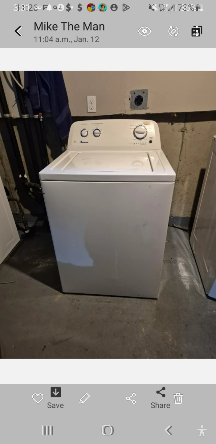 Amana Top Load Washer and Electric Dryer Set