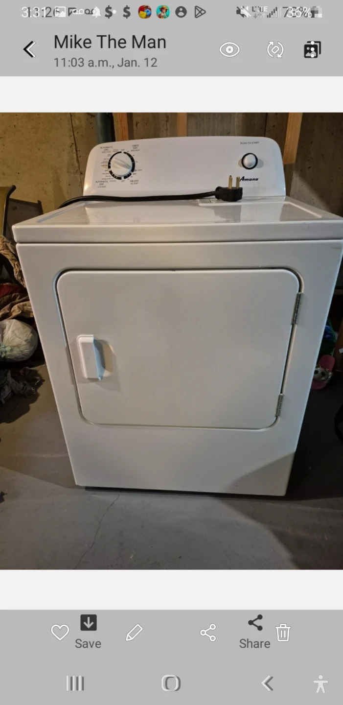 Amana Top Load Washer and Electric Dryer Set - photo 2