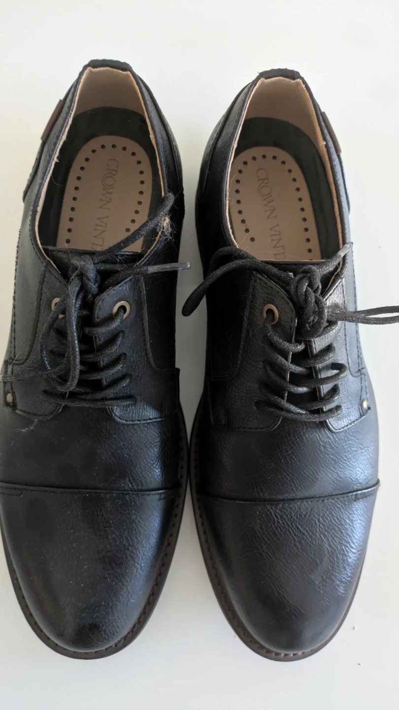 Crown Vintage Black Oxford Shoes - Size 9 Mens