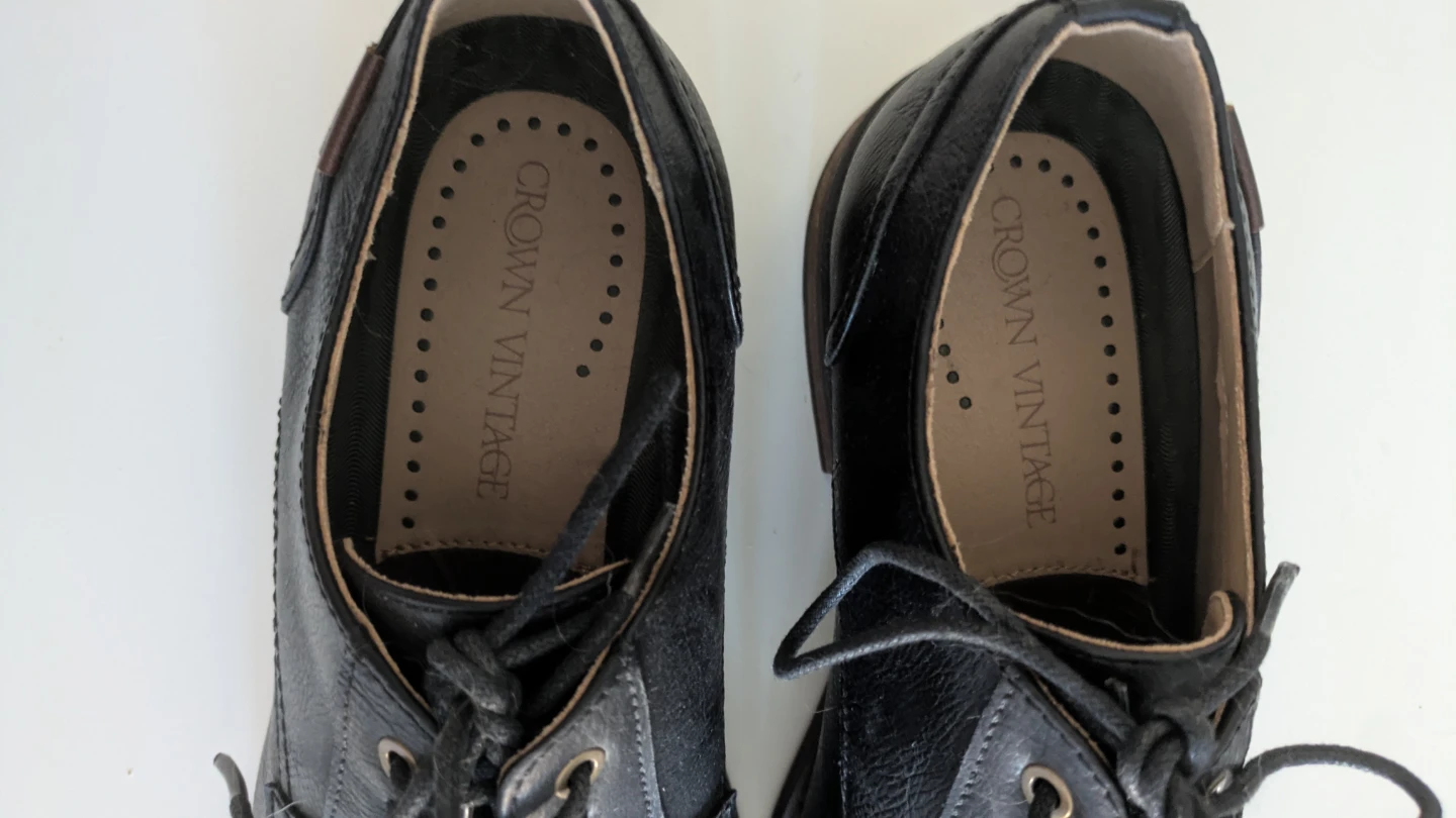 Crown Vintage Black Oxford Shoes - Size 9 Mens - photo 2