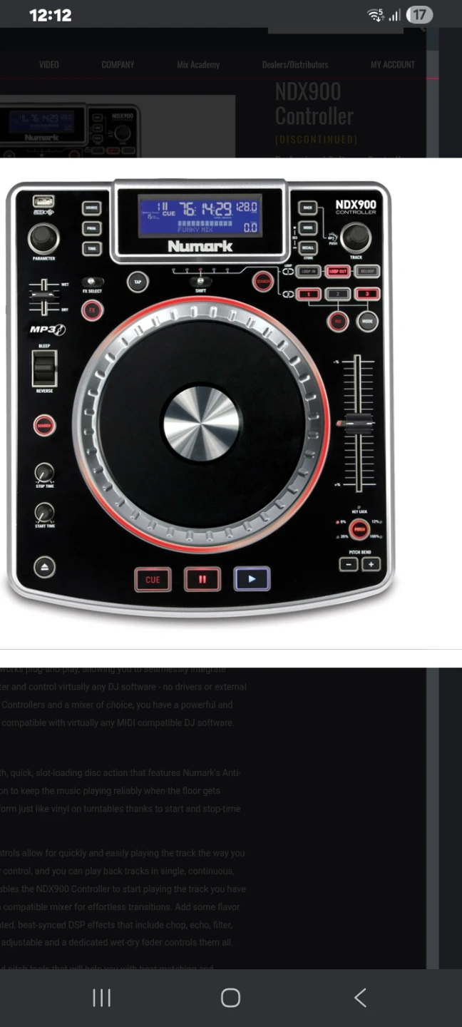 Numark NDX900 DJ Controller