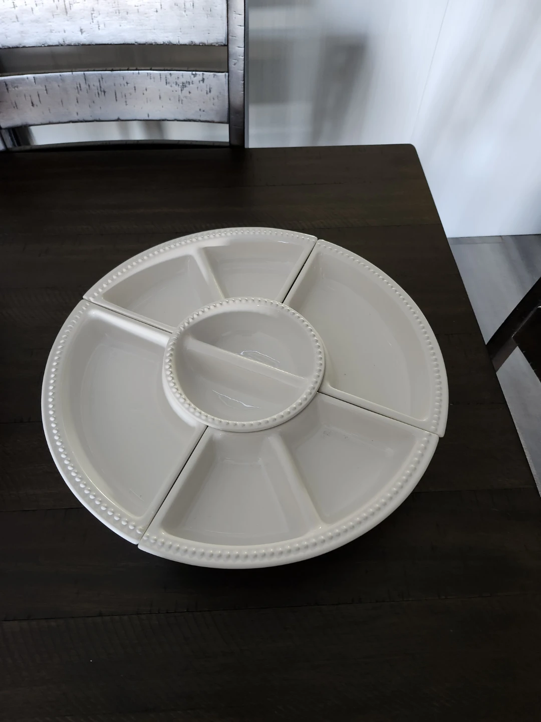 6 piece Lazy Susan Serving Platter /appetizer Dish