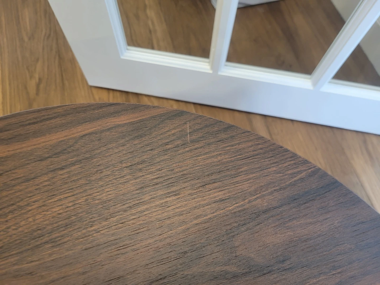 Mid-Century Style Walnut Coffee Table with Sliding Doors - photo 3
