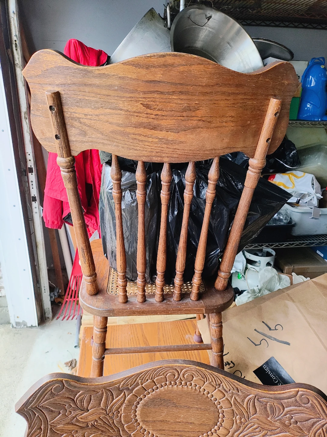 4 Wooden Spindle Back Cane Seat Chairs - photo 5
