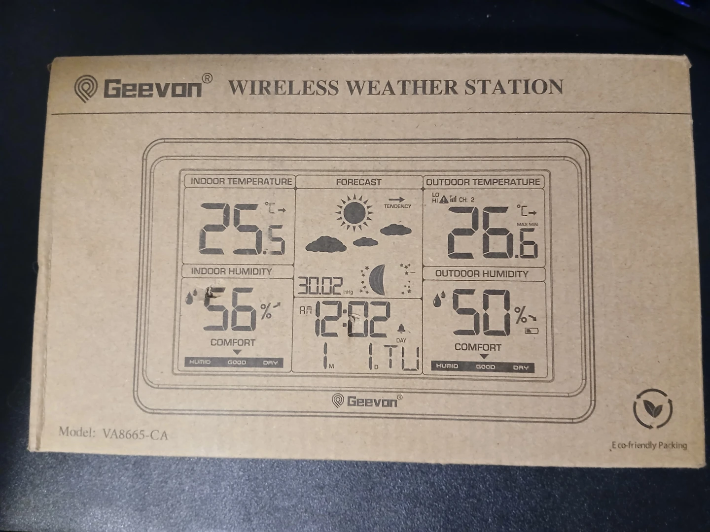 Geev-ON Wireless Weather Station VA8665-CA