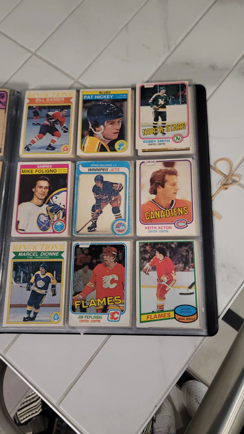 Pile of sports cards
