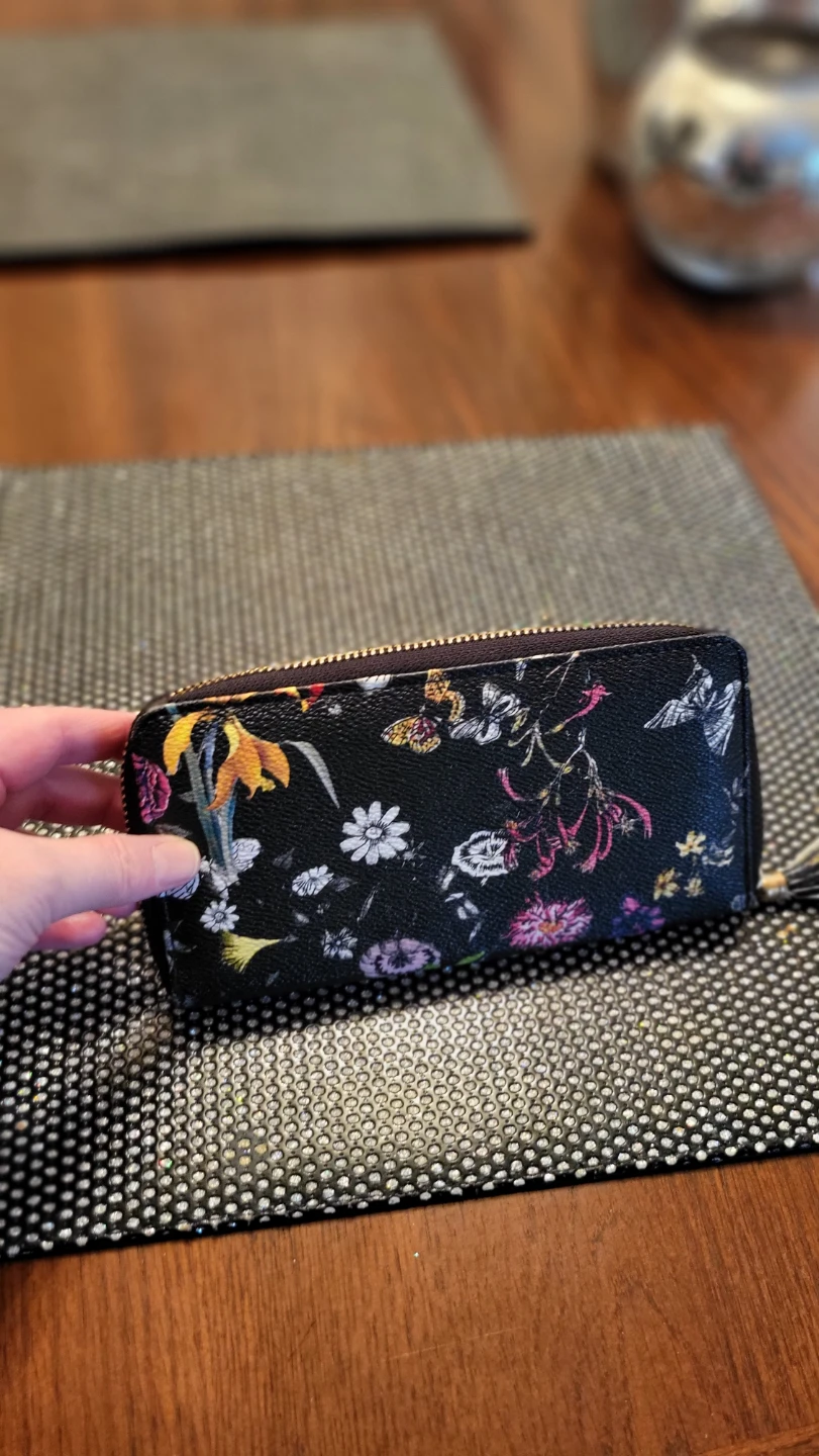 Floral Zip-Around Wallet