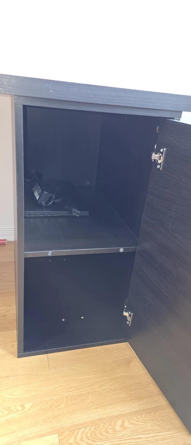 Dark Wood Desk with Cabinet - photo 3