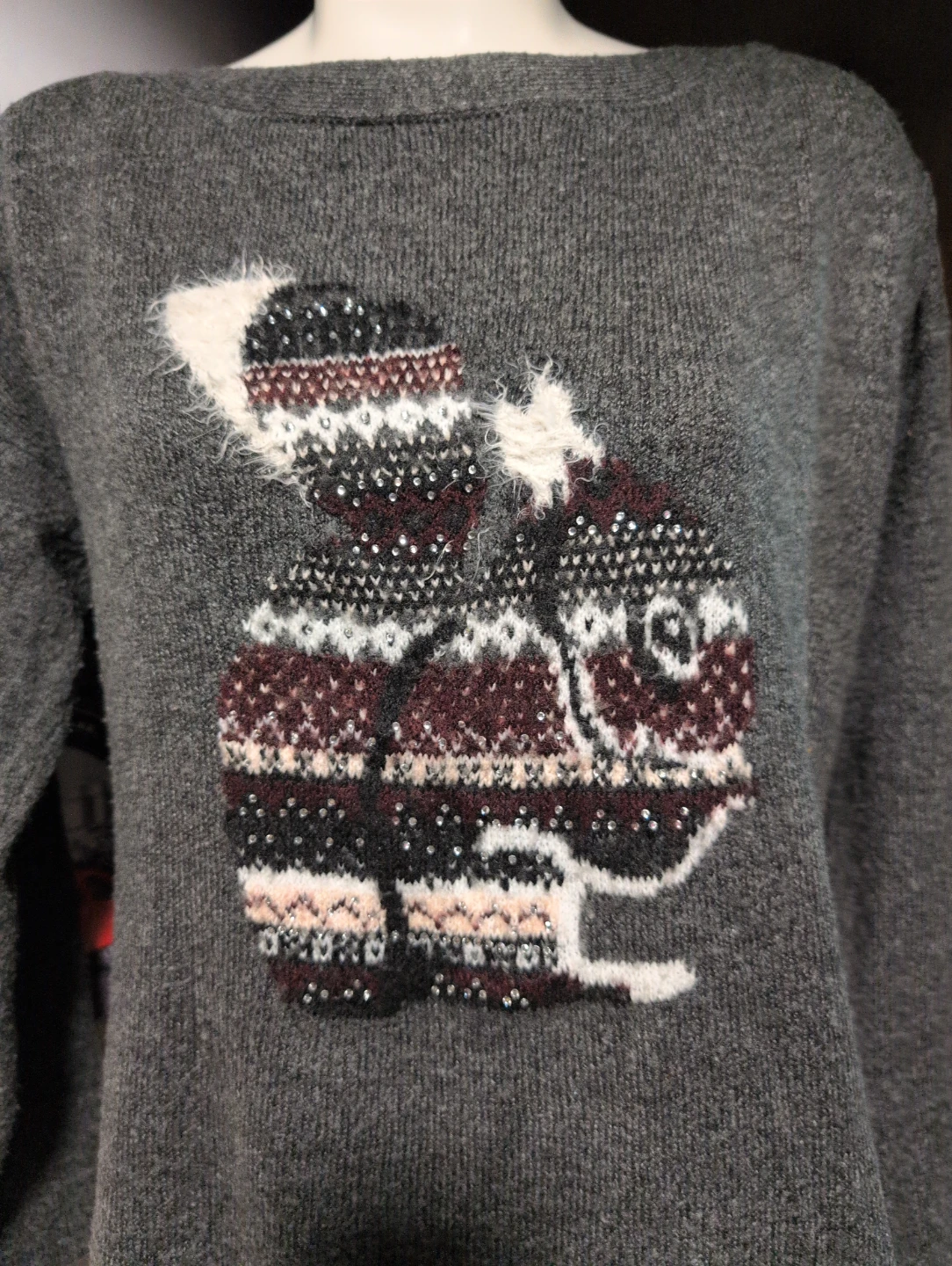 RICKI'S Grey Sweater with Bunny Design Size M/M - photo 2