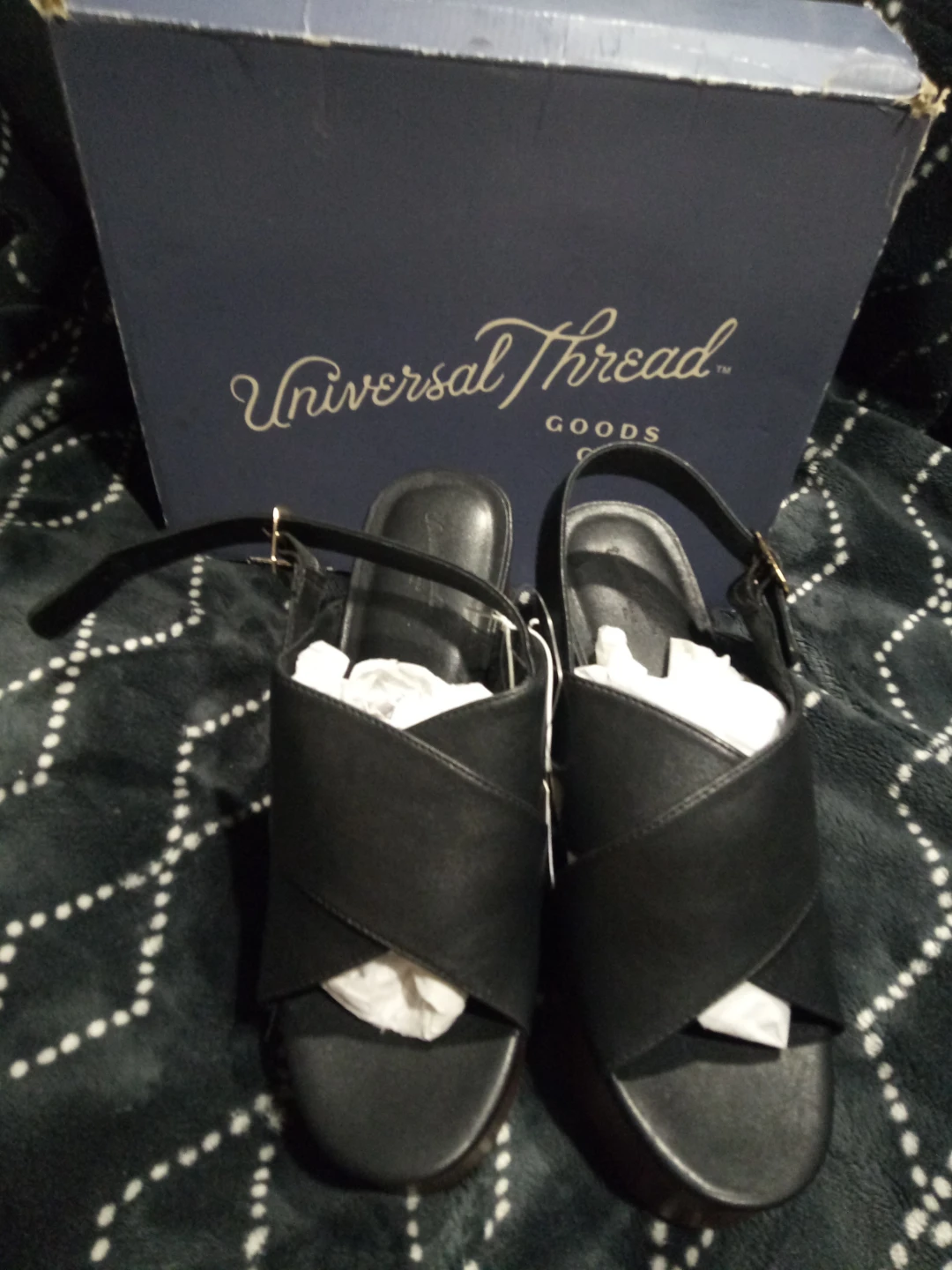 Universal Thread Black Wedge Sandals - photo 2
